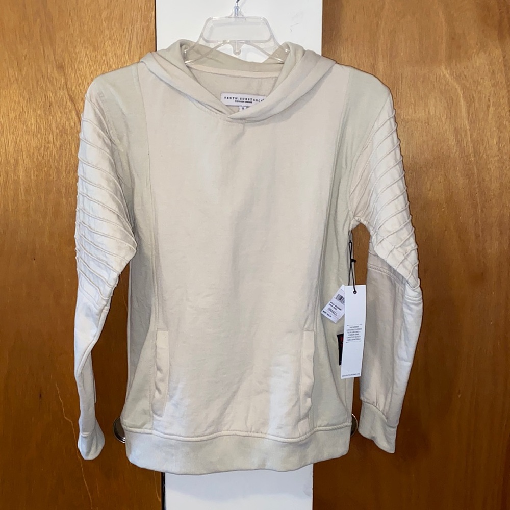 🧁 NWT Truth Substance Common Sense Beige Hoodie